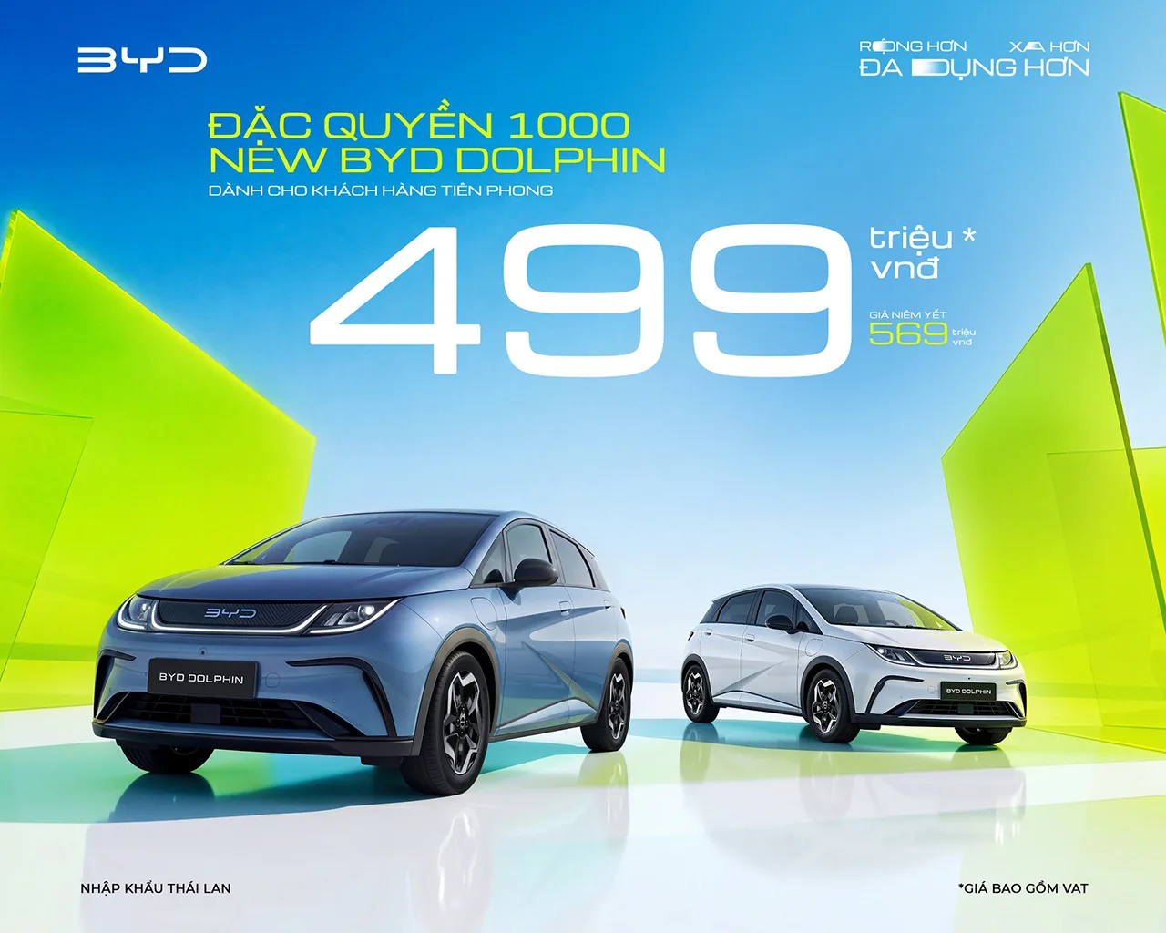 BYD NEW DOLPHIN 2026 – ĐẶC QUYỀN GIỚI HẠN, CHỈ TỪ 499 TRIỆU ĐỒNG